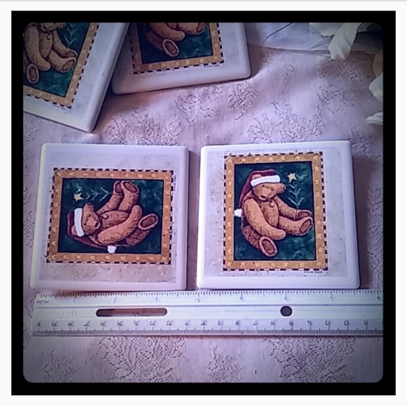 Vintage Stone Art Absorbent Stone Coasters - Picture 4 of 4